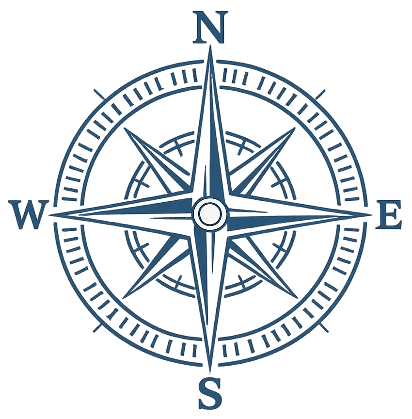 rose des vents bleue