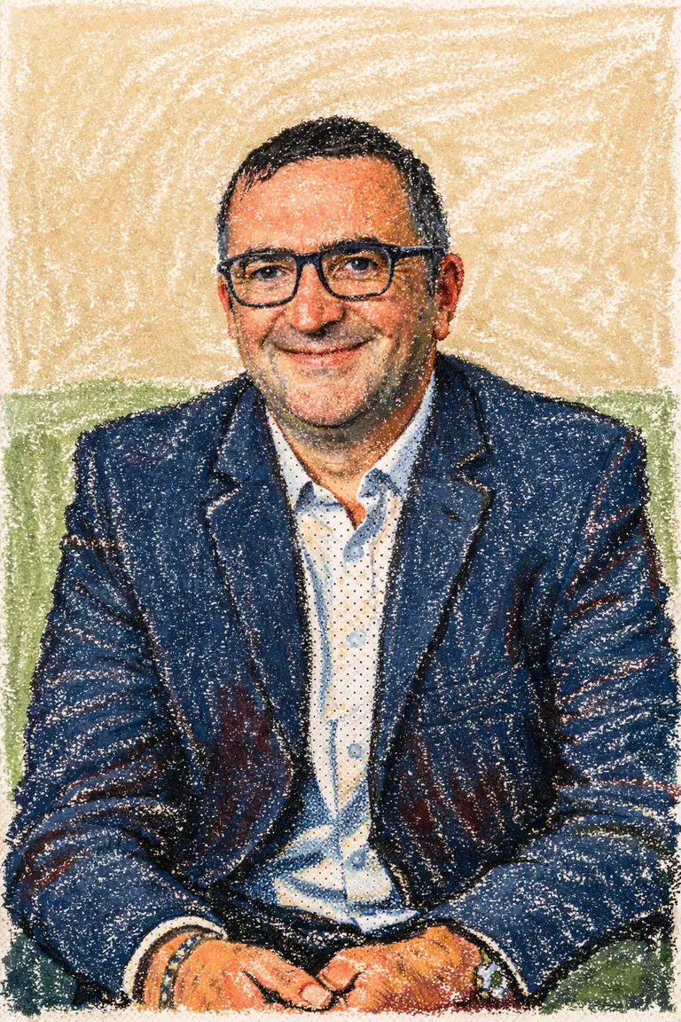 Portrait crayonné de Stéphane Romany